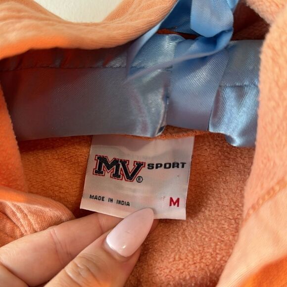 Vintage Martha’s Vineyard Orange Zip Up Hoodie M - Picture 2 of 5